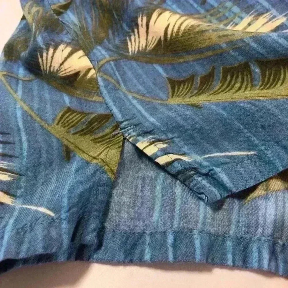 Puritan Vintage Mens Casual Button Down Hawaiian Striped Palm Leaf Shirt Sz 3XL - Picture 9 of 12